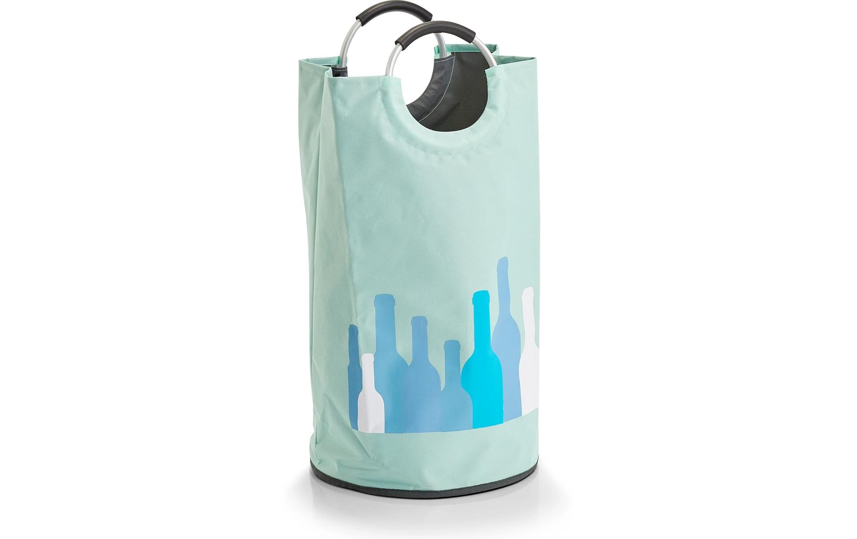 Recyclingtasche 36 x 72 cm, Polyester, MintFlaschensammler mit Griffen