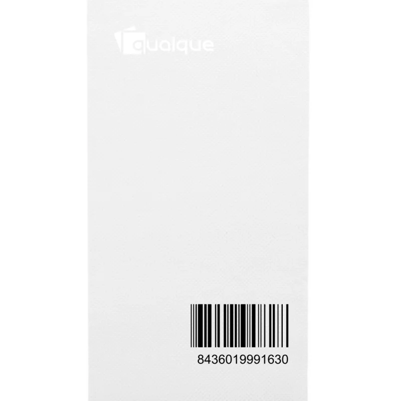 QUALQUE - Serviette de table blanche - Double point - 1/8 pliage - 40x40 - x1800