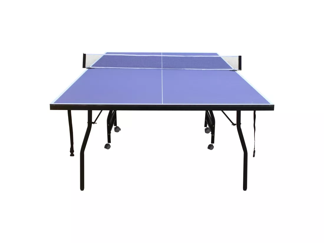 Table de ping-pong pliable à roulettes avec accessoires - Bleu - L274 x P152.5 x H76 cm - GARRY