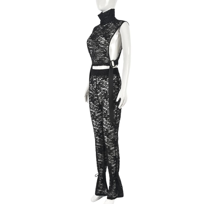 BrickBlack - Set: Mouwloze kanten top + legging