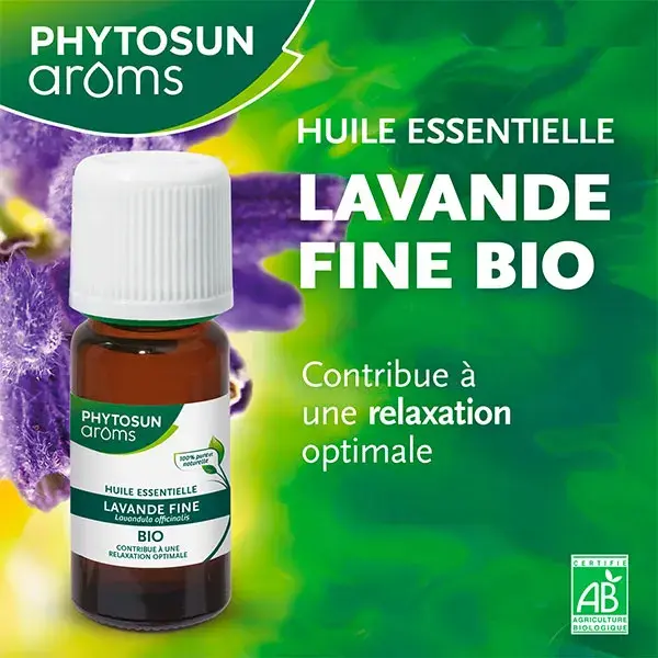 Óleo Essencial de Lavanda Orgânica Fina Phytosun Arôms 10ml
