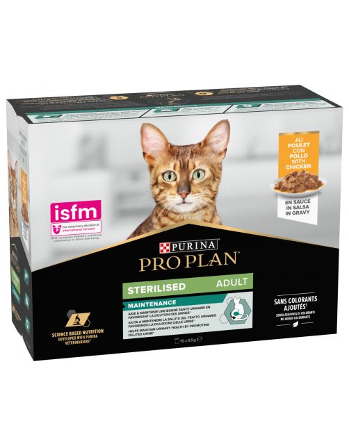 Pro Plan Cat Nutri Savour Sterilised Multipack - Kattenvoer - Kip 10x85 g