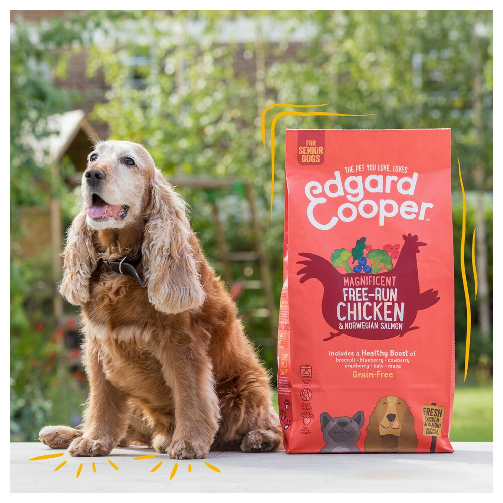 Edgard & Cooper Hondenvoer Senior Scharrelkip - Noorse Zalm2,5 kg