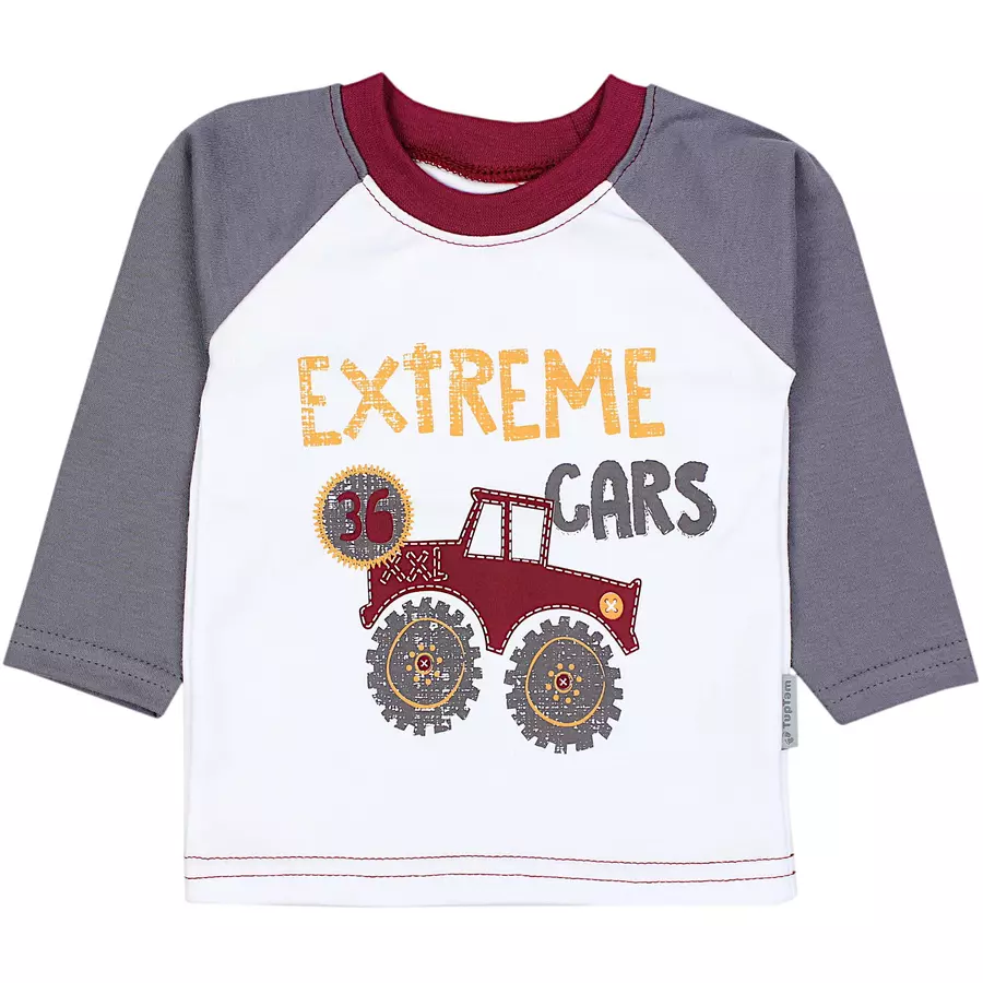 TupTam Baby Jungen Langarmshirt 5er Set graugrün