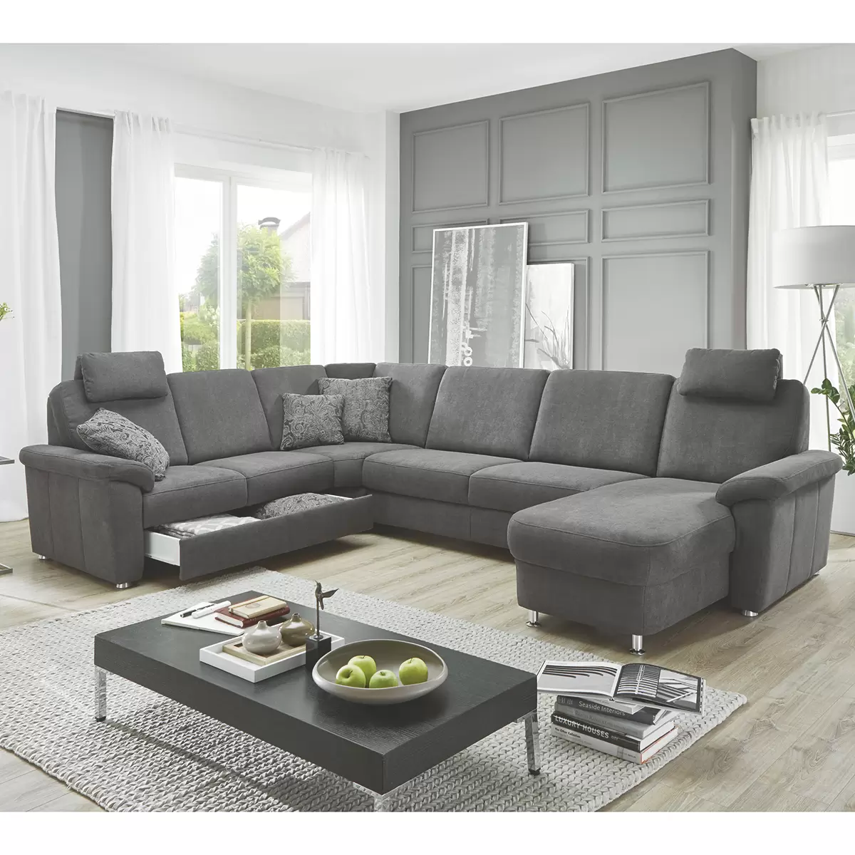 Wohnlandschaft Thor S Grau