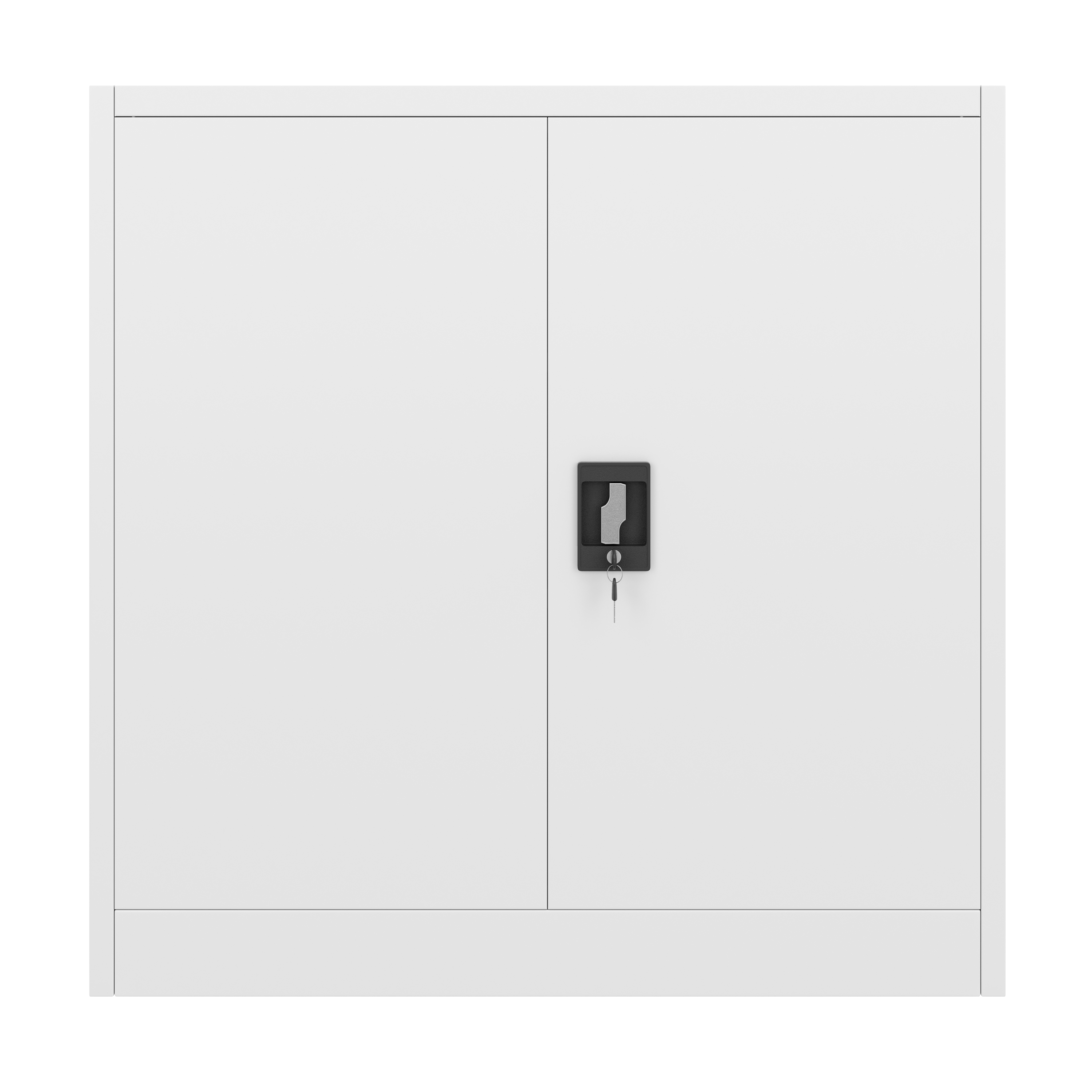 Aktenschrank mit 3 Böden 90 x 90 cm weiss