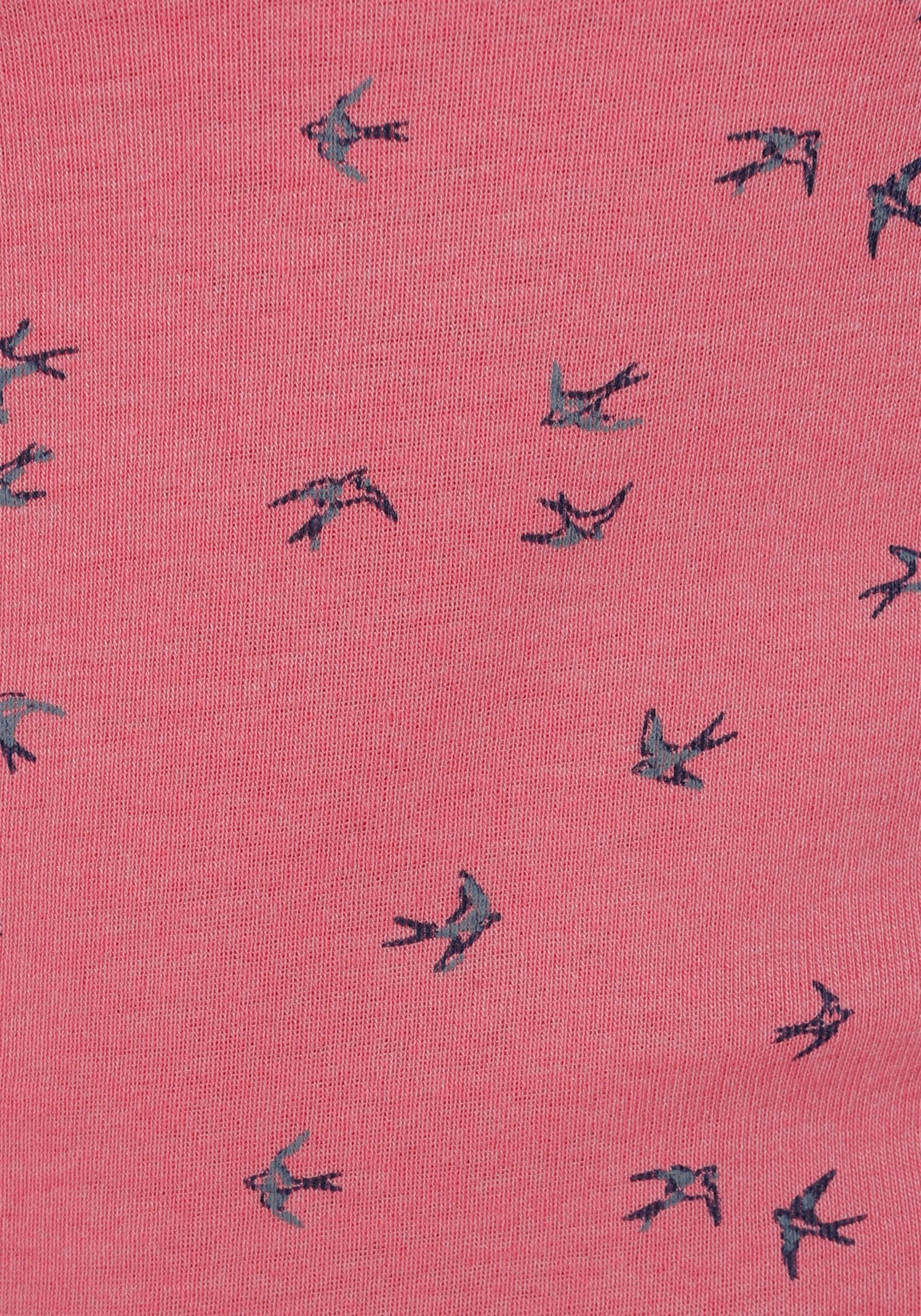 KangaROOS Langarmshirt , krempelbare Ärmel,  sehr figurbetont,  aus elastischer Rippware