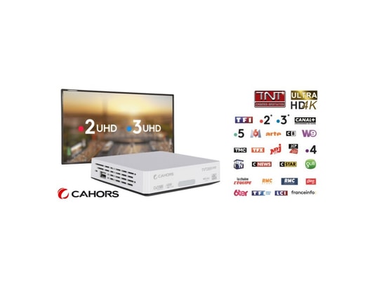 CAHORS - Récepteur décodeur tnt uhd 4k tuner tvt 285 uhd - pvr ready...