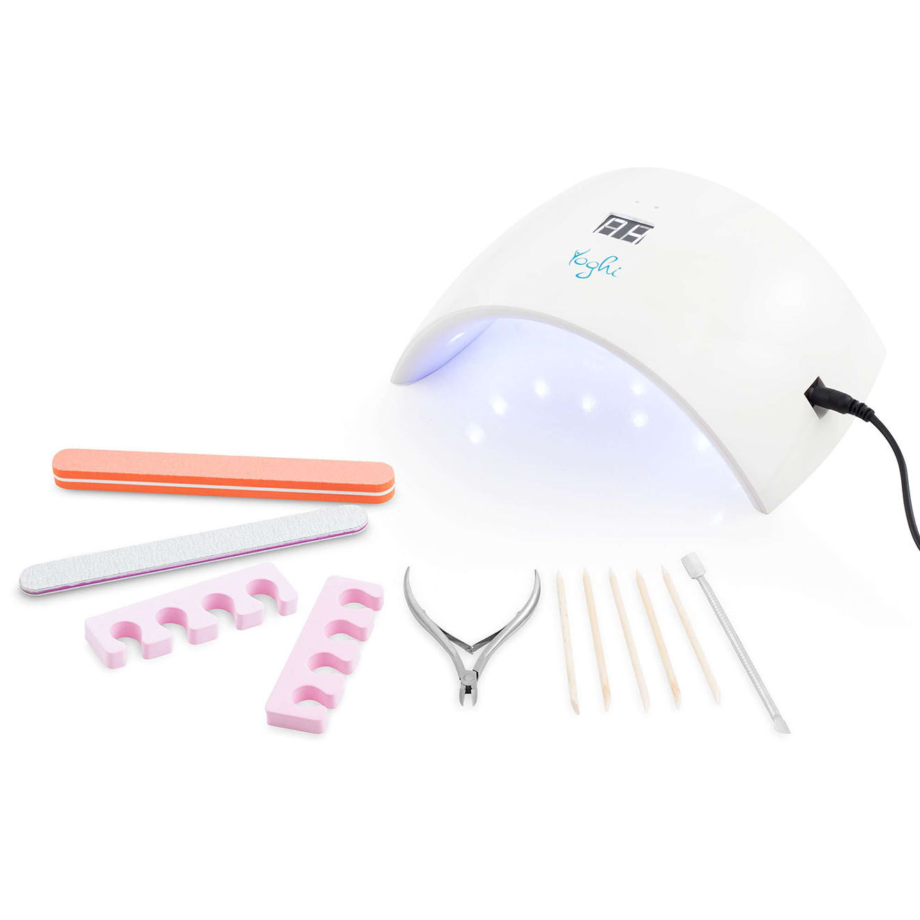 Yoghi Kit de manucure blanc - 11 pièces