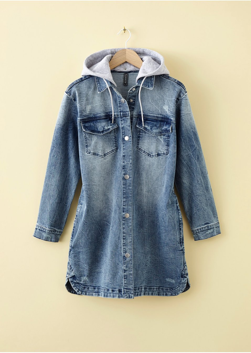 Veste en jean à capuche