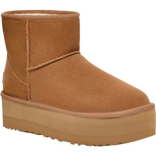 UGG Classic Mini Plateau Boots Damen chestnut