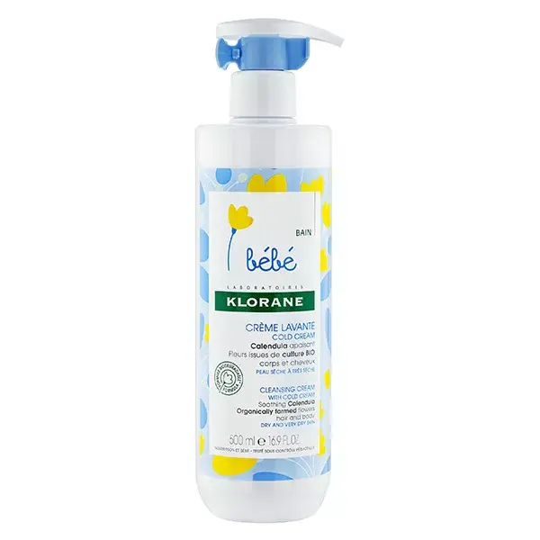 Creme de Limpeza Facial Klorane Baby Calendula 500ml