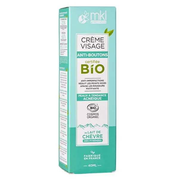 Creme facial de leite de cabra orgânico MKL Green Nature 40ml