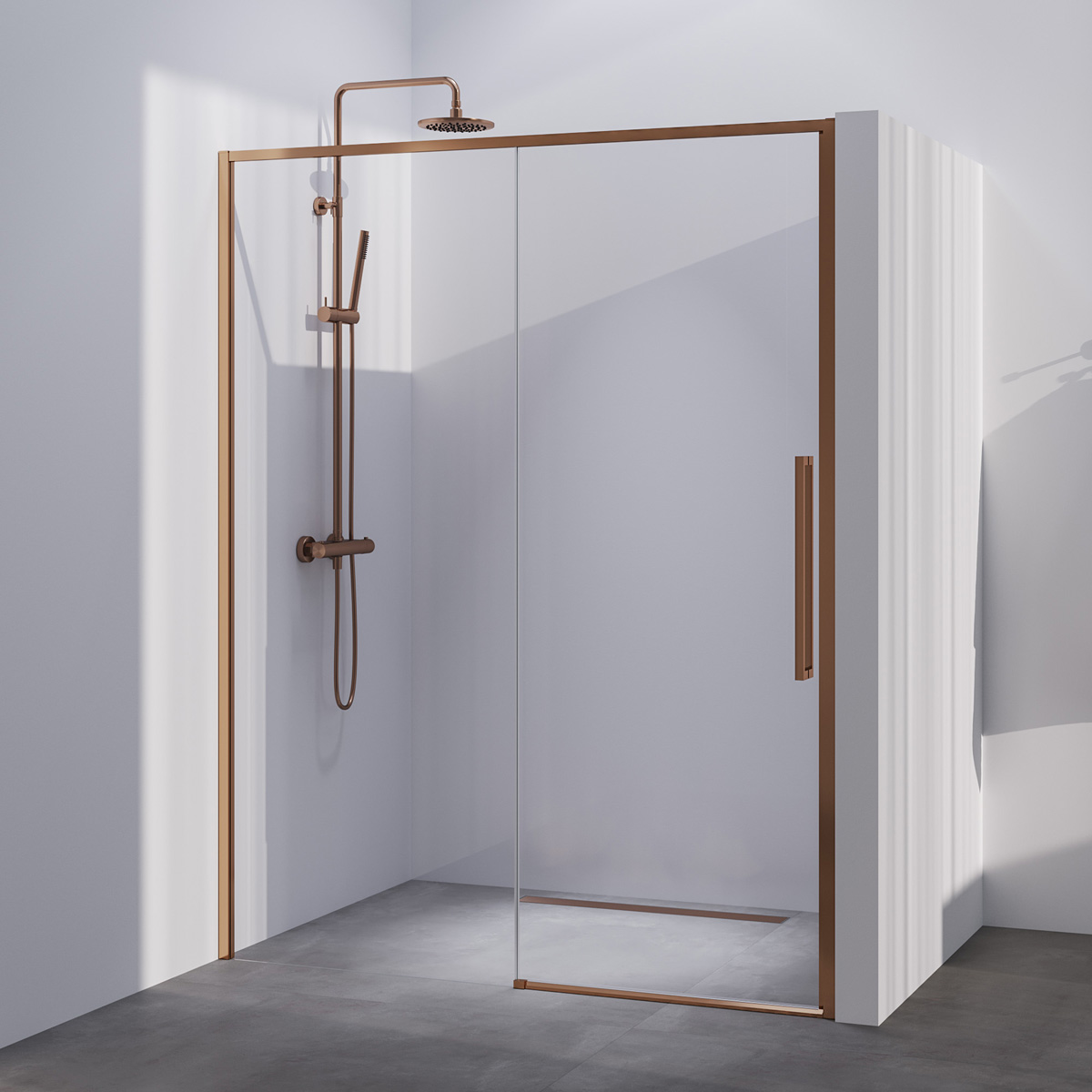Brauer Season nisdeur met schuifdeur 140cm koper