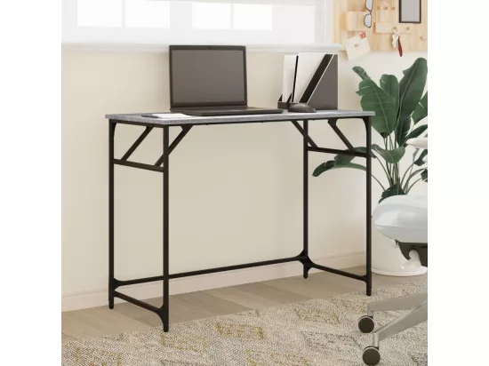 Bureau sonoma gris bois d'ingénierie et acier enduit de poudre