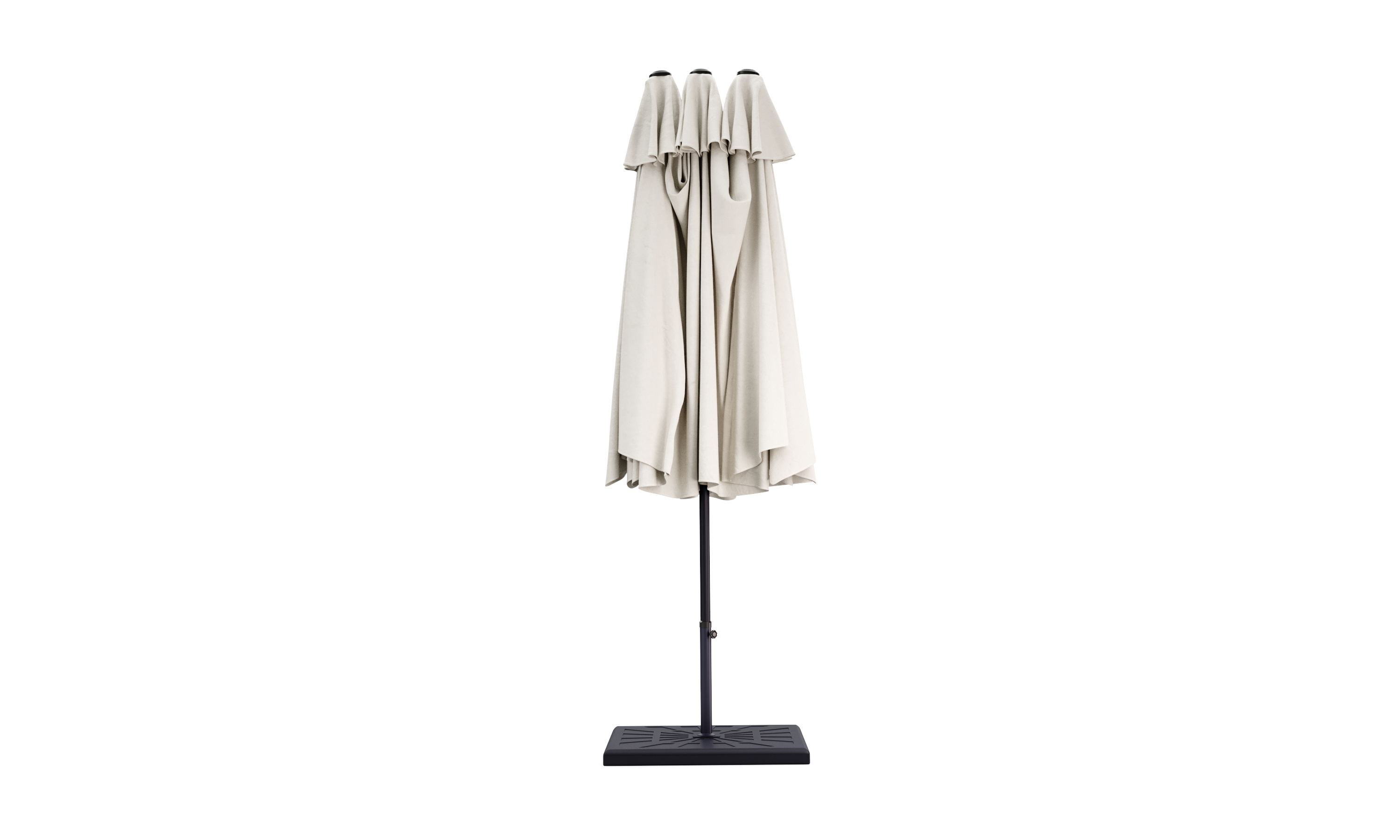 Doppel-Sonnenschirm SOLI 460 x 270 cm weiss