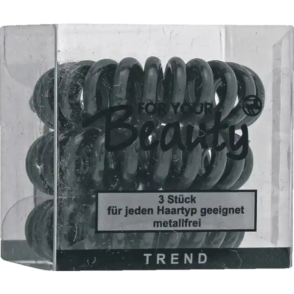 FOR YOUR BEAUTY SPIRALZOPFGUMMI SORTIERT 3 STÜCK