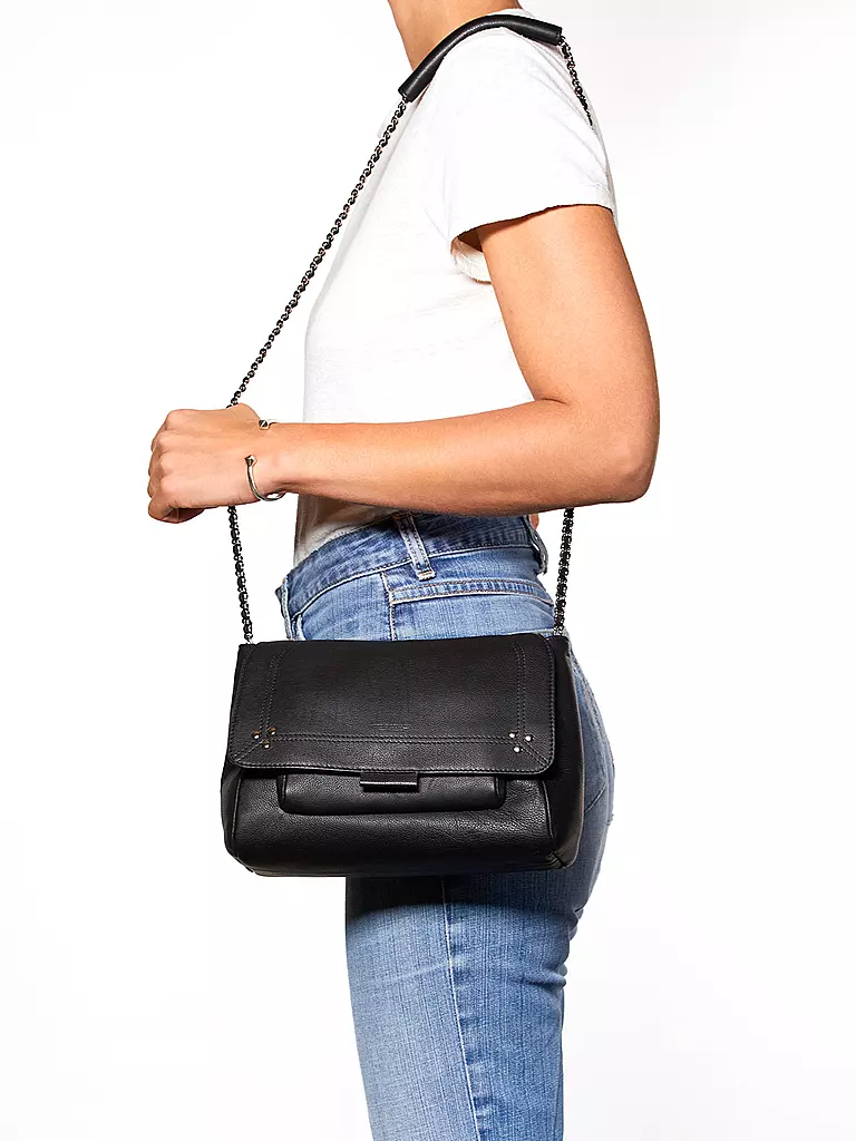 JEROME DREYFUSS Ledertasche - Umhängetasche Lulu M schwarz