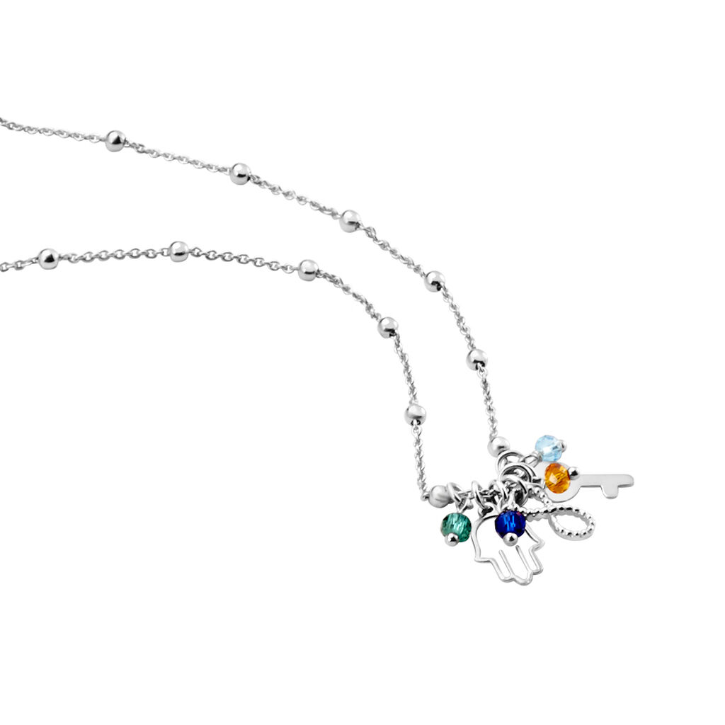 Collier Argent Blanc Niccolo Pierres Artificelles