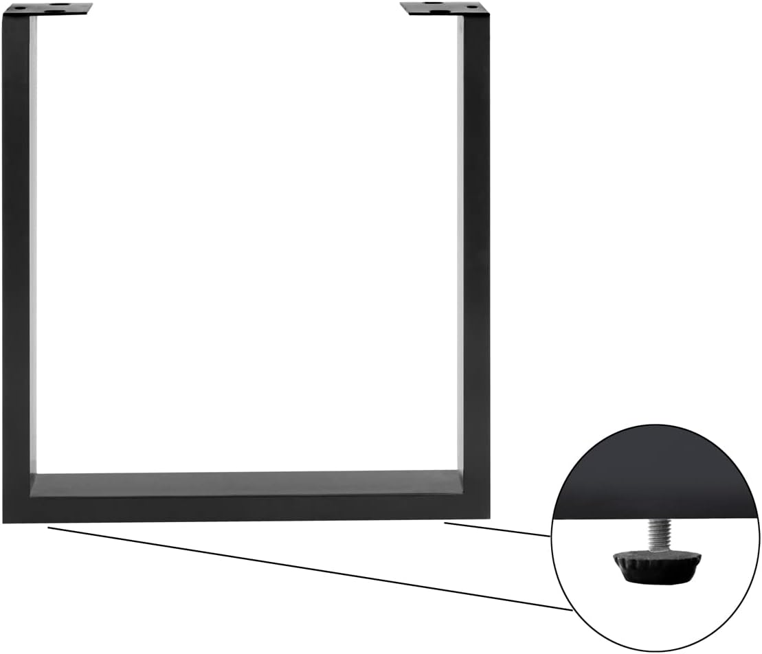 SAM Baumkantentisch 220 x 100 cm Polly, Epoxidharz-Adern in Schwarz, Akazienholz massiv + naturfarben, Esstisch mit U-Eisengestell Schwarz, Tischplatte 26 mm, Esszimmertisch mit echter Baumkante