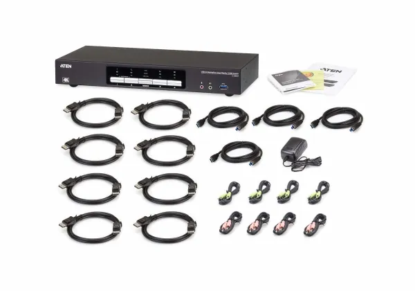 ATEN CS1944DP - KVM / audio / USB switch - 4 x KVM / audio - 4 lokalbrugere - desktop