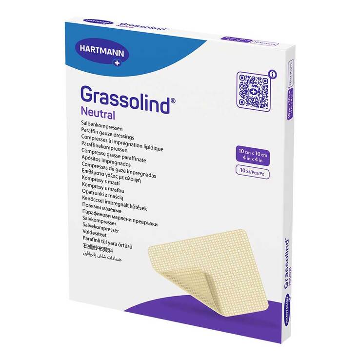 Grassolind Salbenkompressen 10x10 cm steril, 10 St
