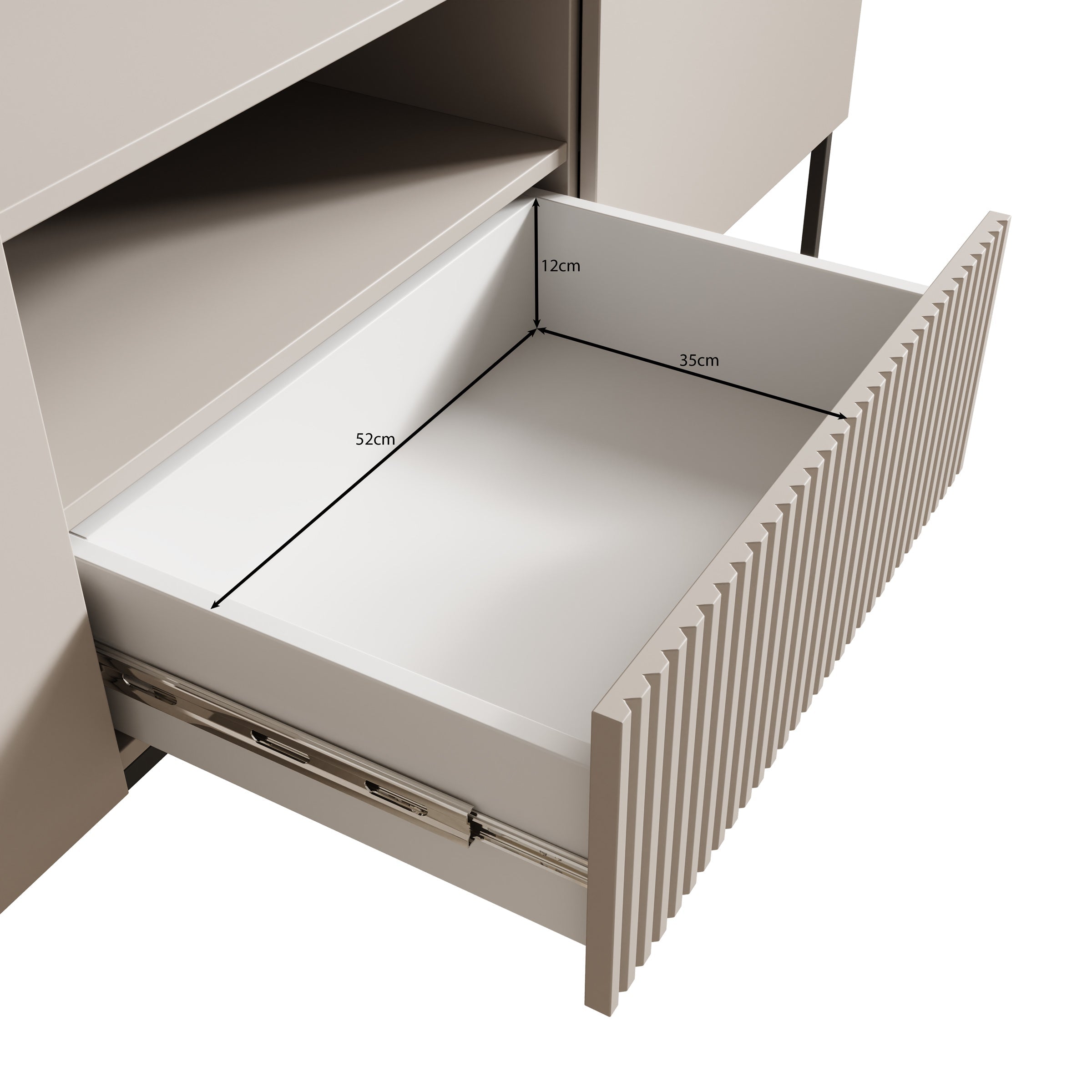 Meubella - Capri - TV-Meubel - Eiken - 180 cm
