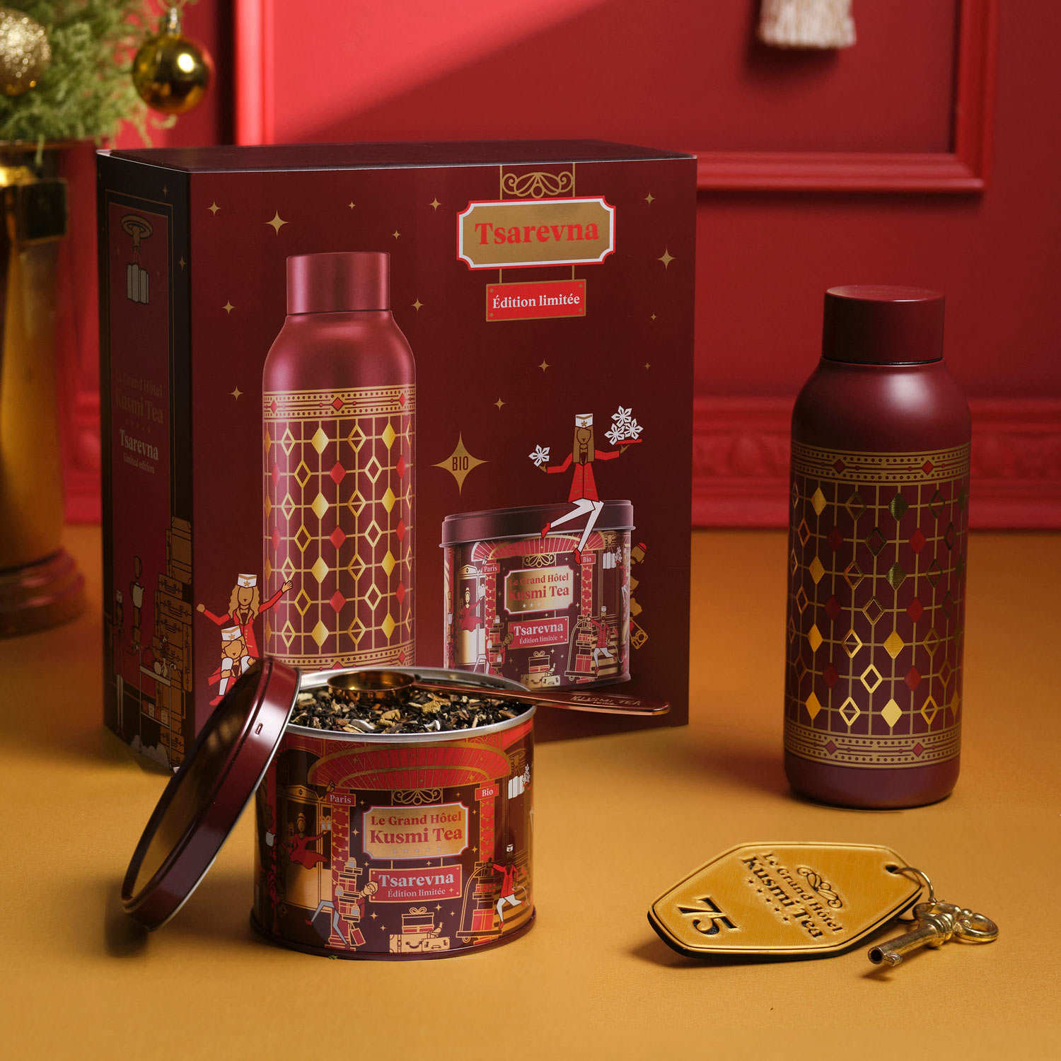 Coffret Tsarevna bio avec sa gourde Kusmi Tea