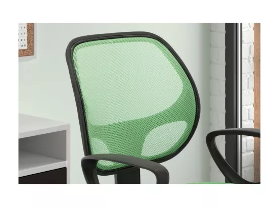 Chaise de bureau IPOLIST Tissu filet vert, idéal pour un bureau confortable et moderne