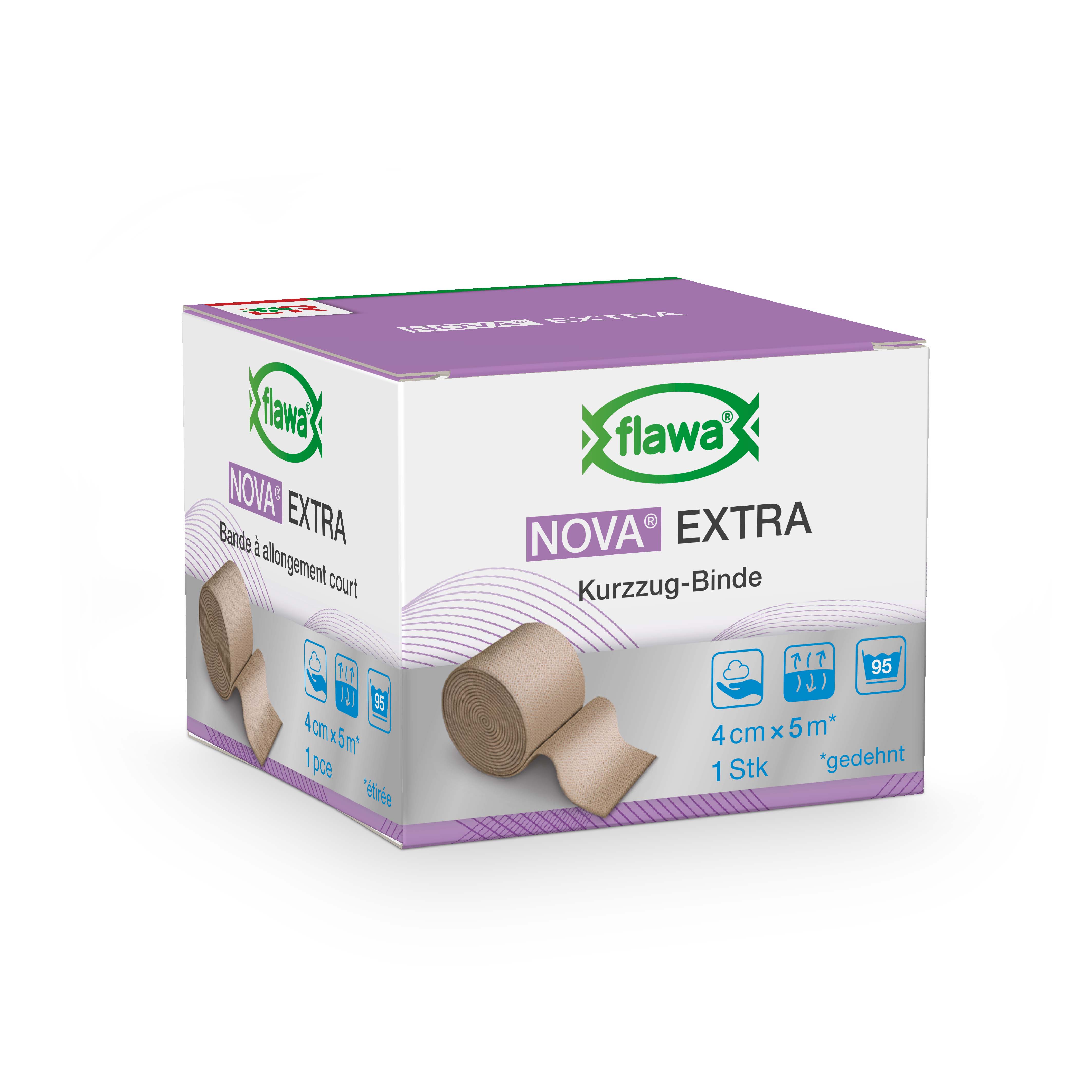 FLAWA Kurzzugbinde 4cmx5m hautfarbig 1 Stk