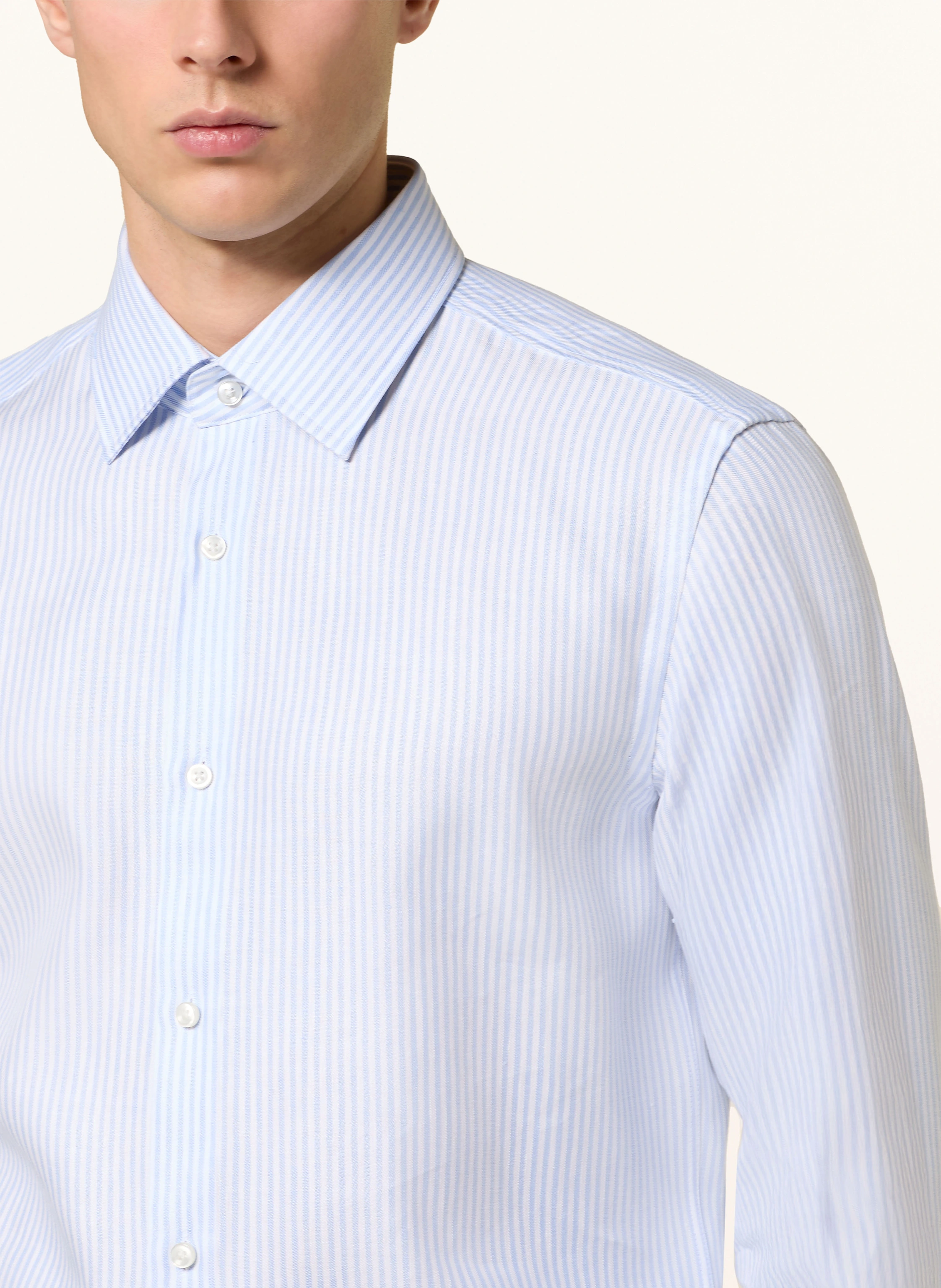 BOSS Hemd HANK Slim Fit mit Leinen