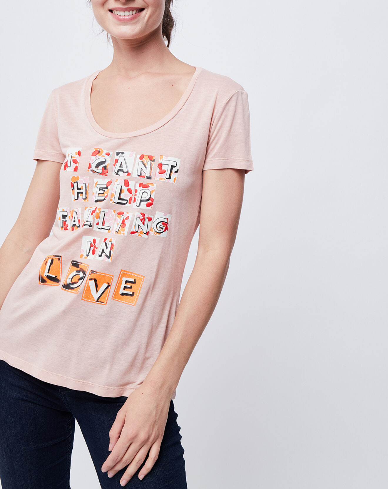 John Galliano T-Shirt John Galliano rose pâle