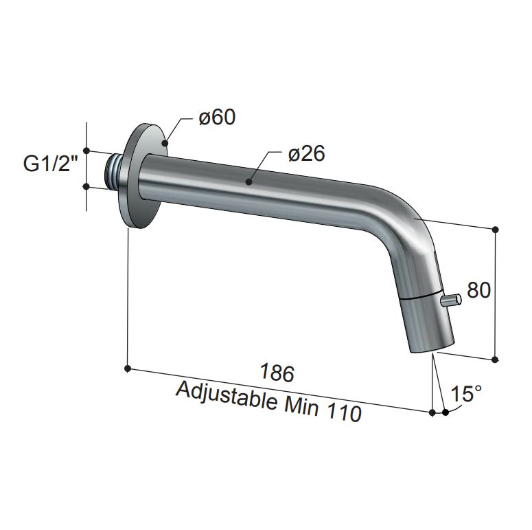 Hotbath Cobber Fonteinkraan inbouw Geborsteld Messing PVD UW001