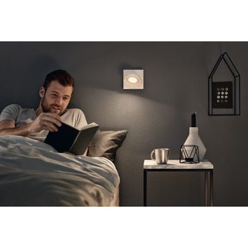 Philips opbouwspot Clockwork wit incl. WarmGlow LED-lichtbron