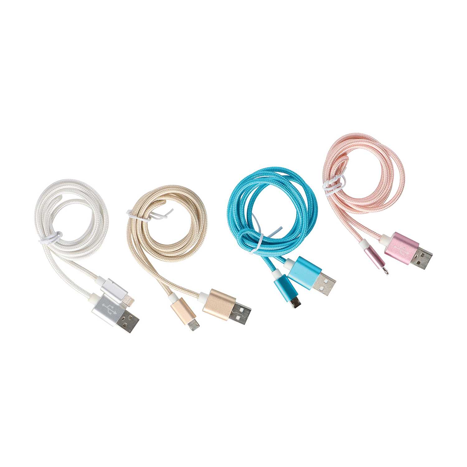 2in1 USB Sync-/Ladekabel 1 m 4farbig