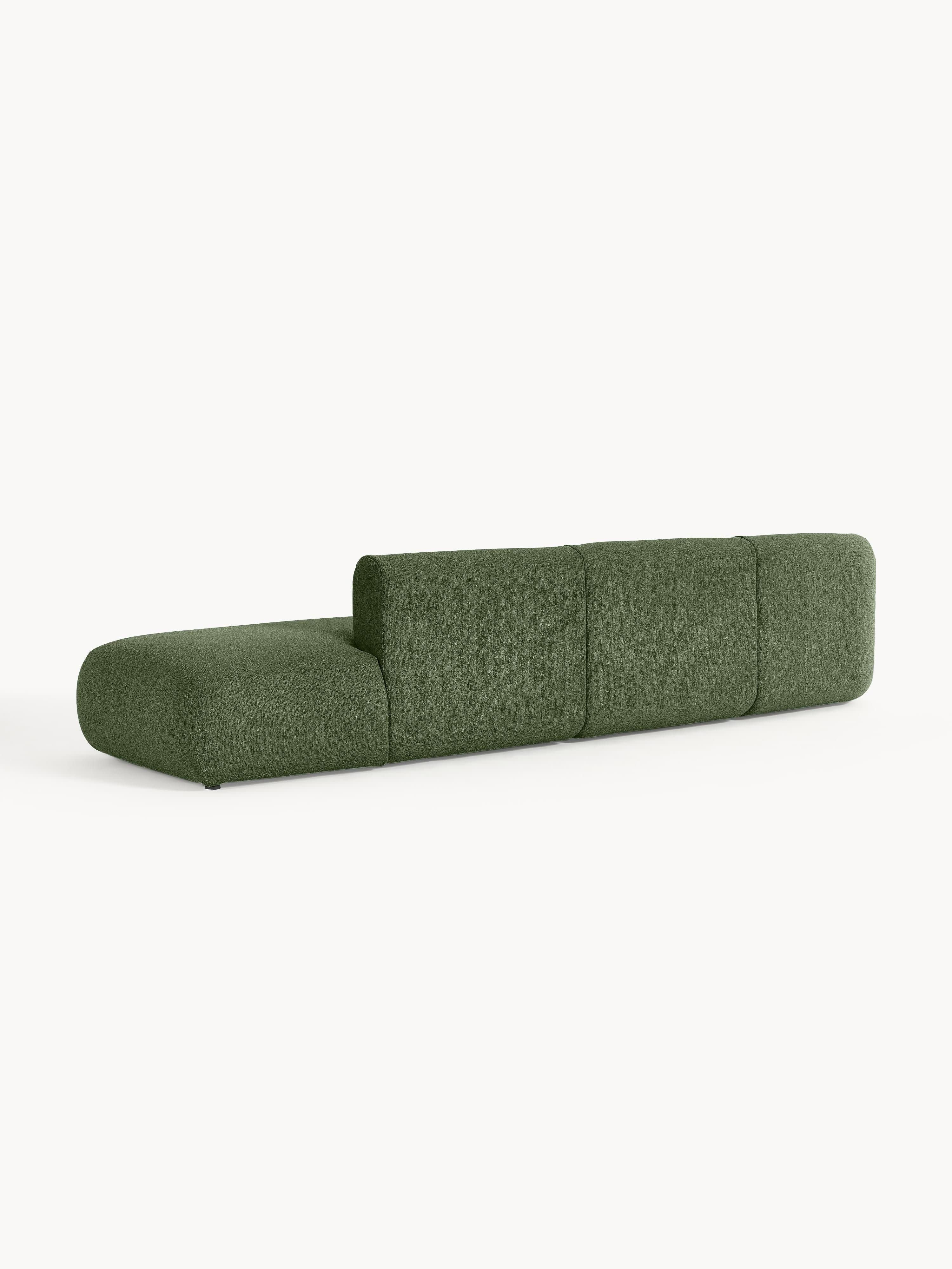 Modulaire XL chaise longue Sofia van bouclé stof