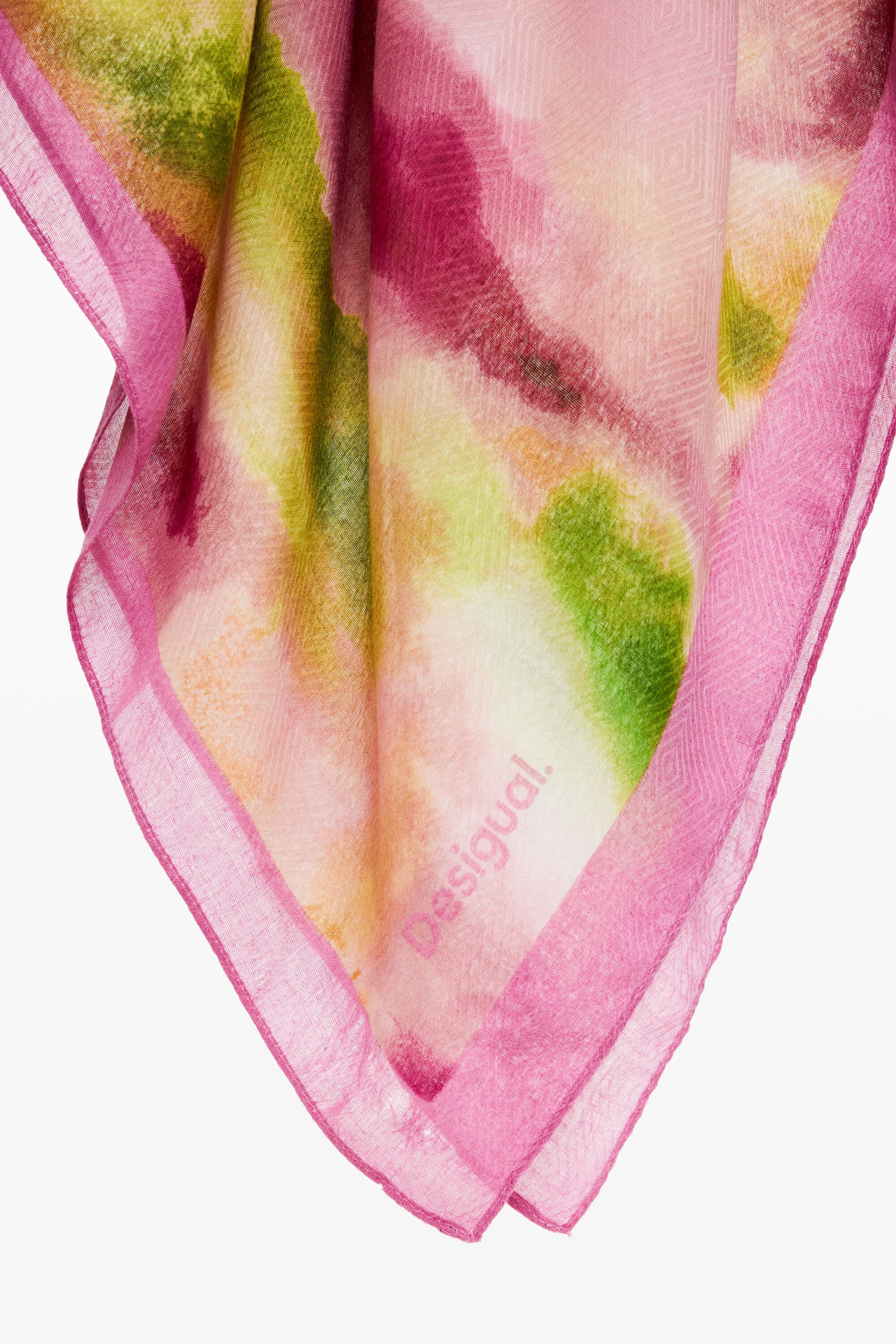 Foulard retangular acuarela