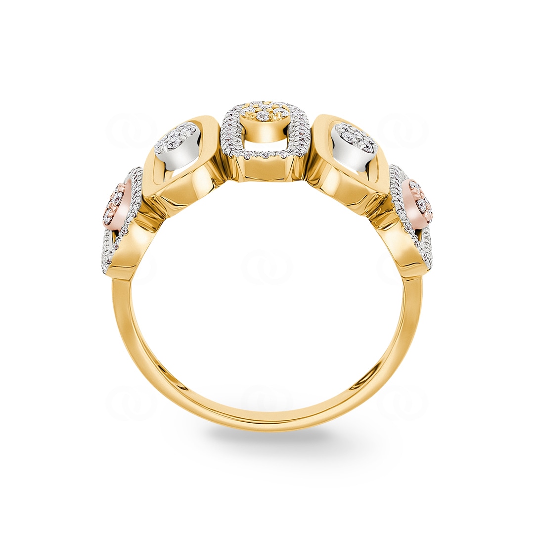 0.37 Karat Diamantring 750/18 K Gelbgold