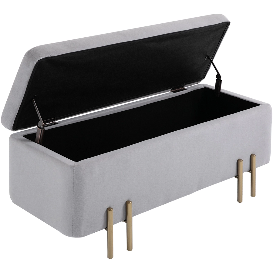 HOMCOM Sitzbank im elegantem Design hellgrau