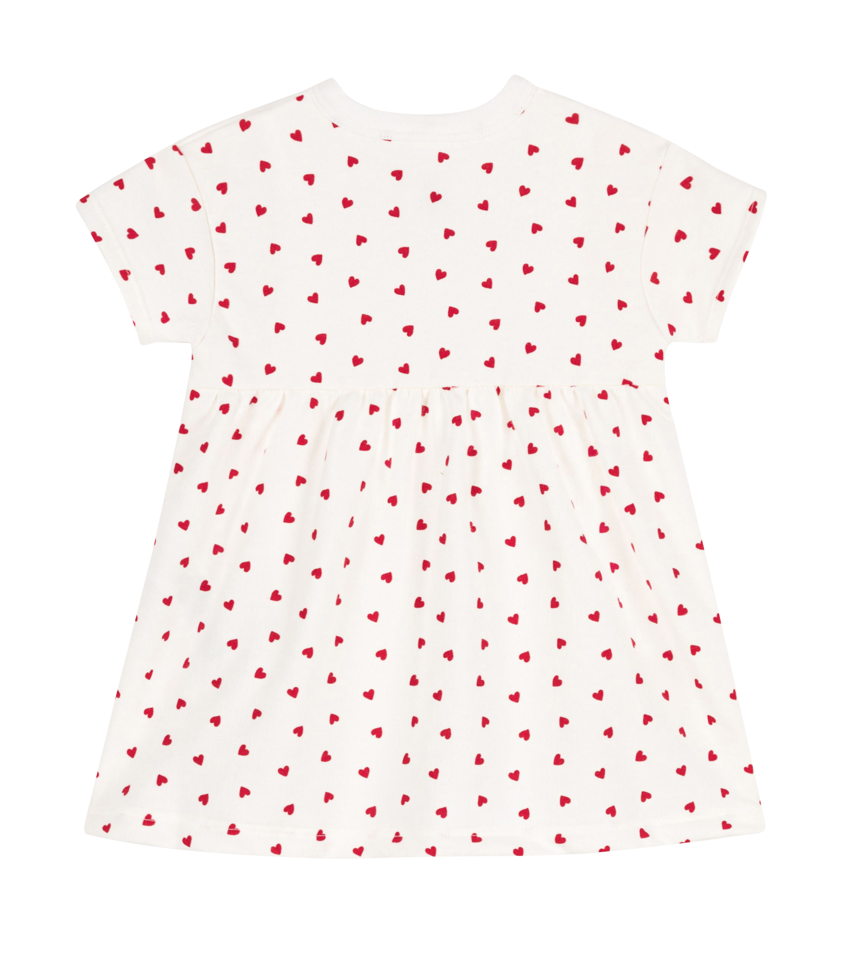 Robe col rond avec body en coton bio | Blanc