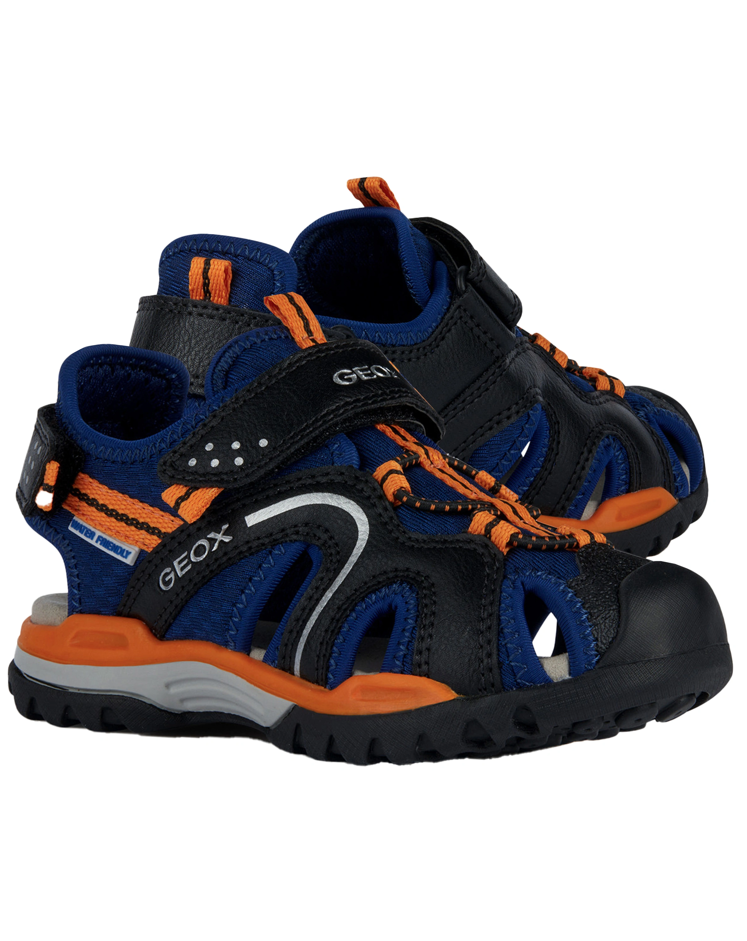Trekking-Sandalen BOREALIS mit Zehenschutz in navy/orange