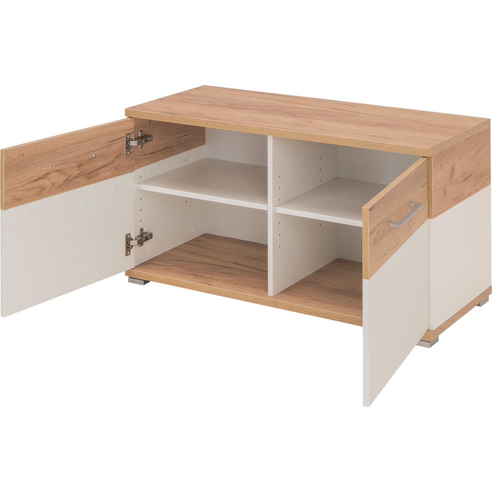 Garderobenbank Topix Dekor weiss/Eiche 96 x 51 x 40 cm