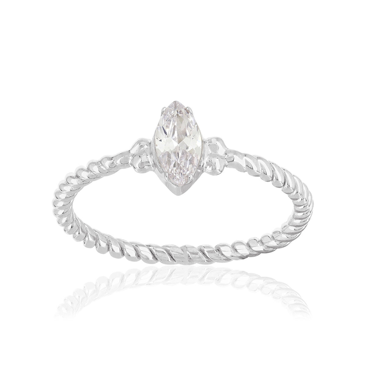 Bague argent zirconias