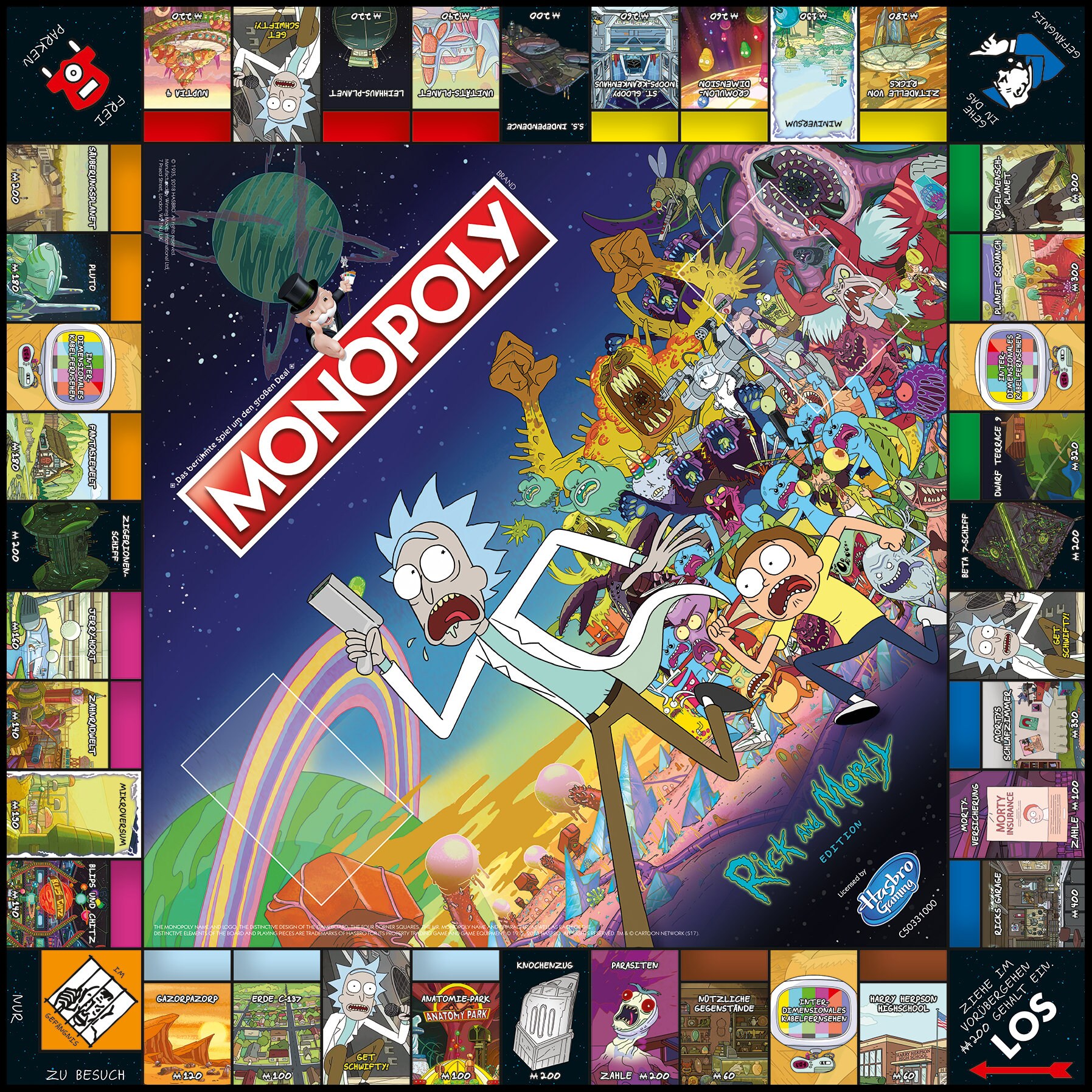 Monopoly Rick and Morty Edition Brettspiel Gesellschaftsspiel Spiel deutsch