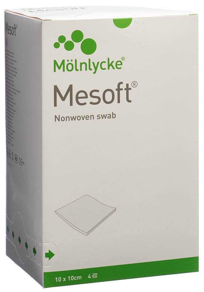 MESOFT Vlieskompressen 10x10cm steril Btl 2 Stk