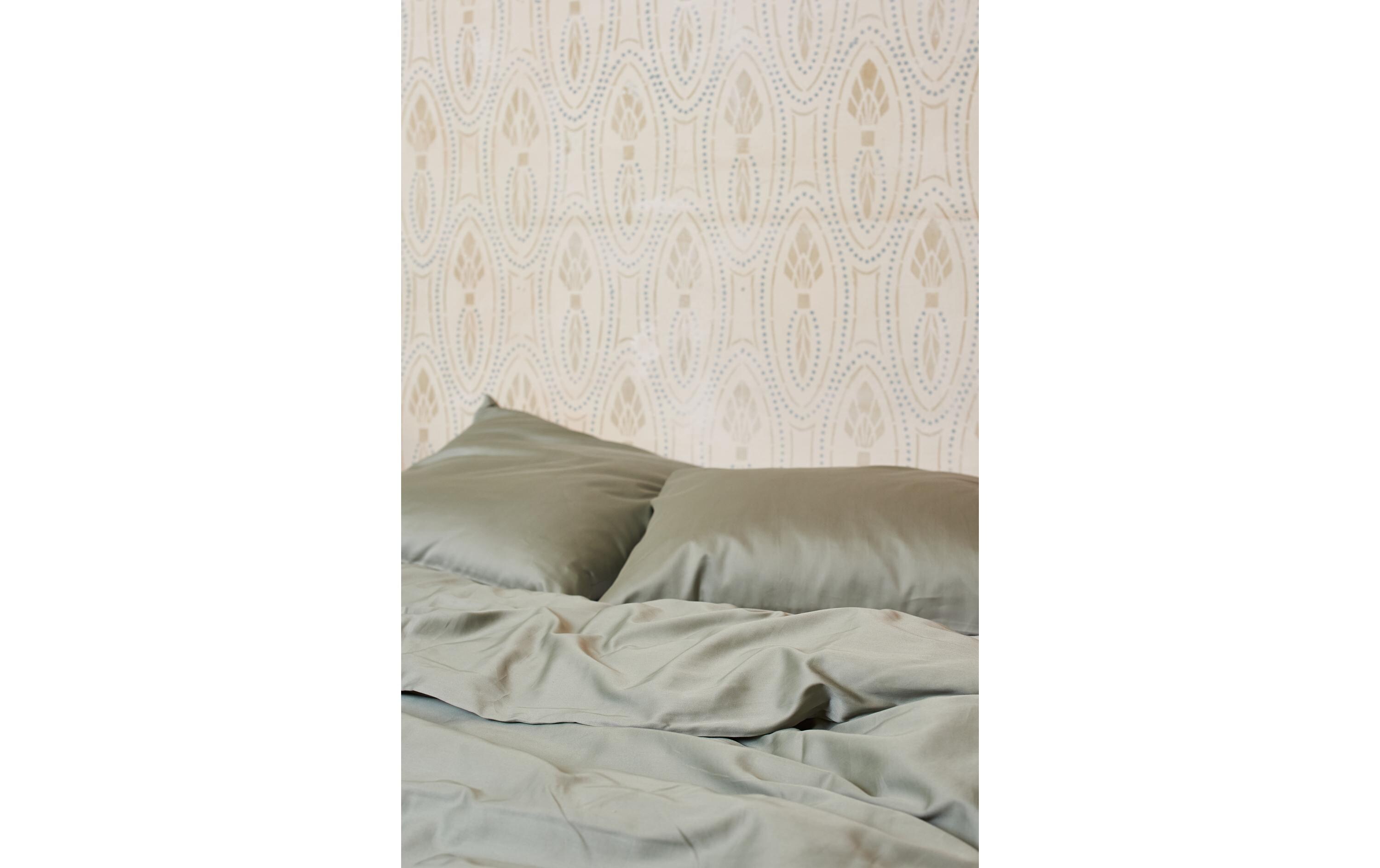 Kopfkissenbezug Braga 65 x 100 cm, EucalyptusNachhaltiger Kissenbezug aus Bio-Baumwollsatin