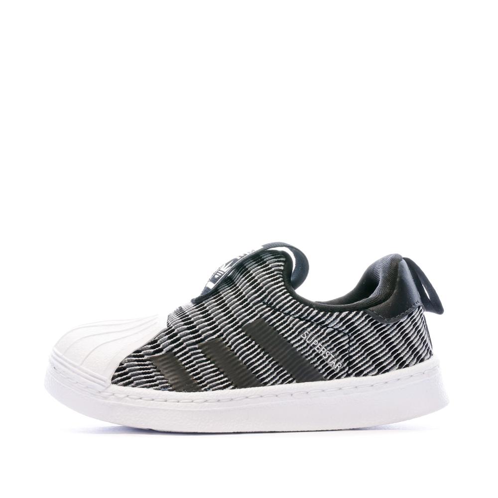 Adidas Baskets Noir/Gris Garçon Adidas Superstar 360