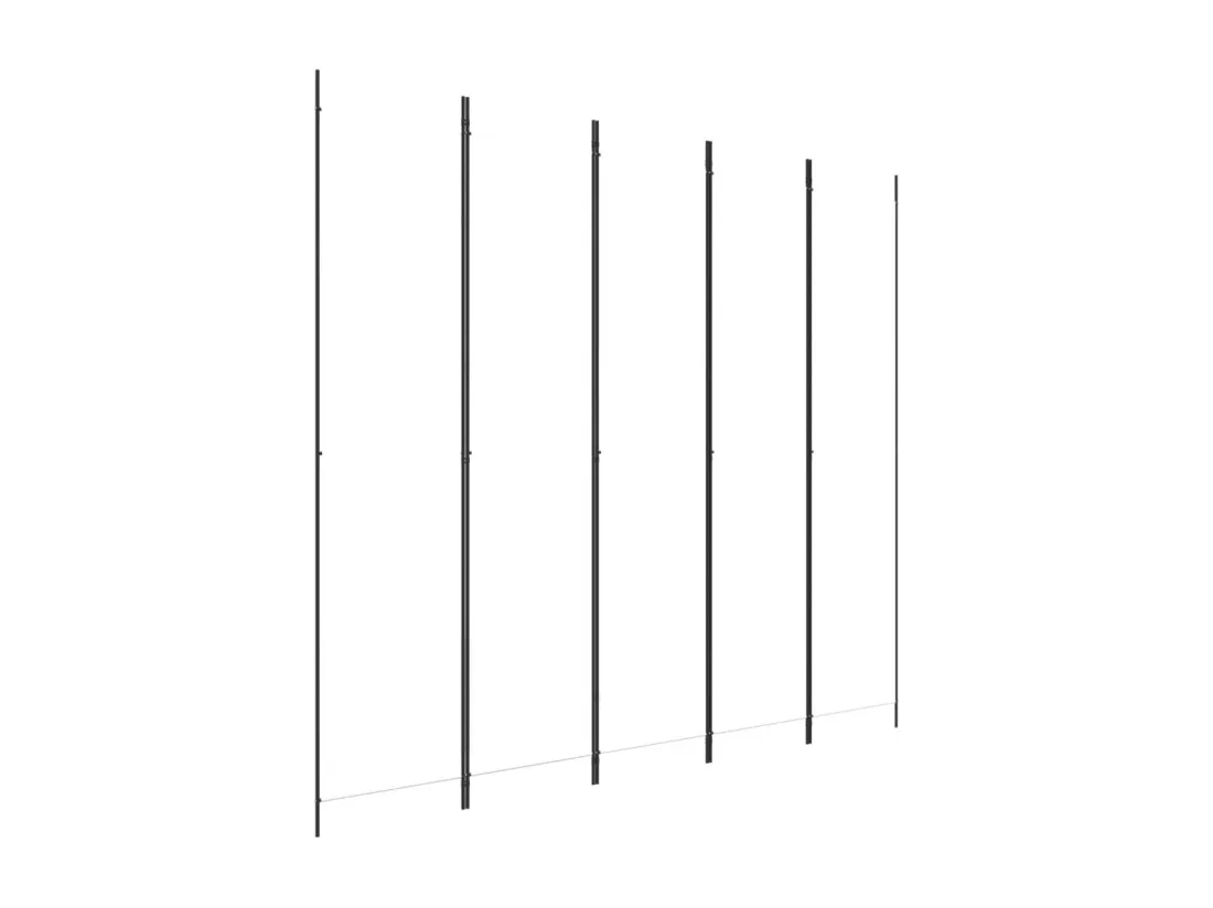 Cloison de séparation 5 panneaux Blanc 250x220 cm Tissu