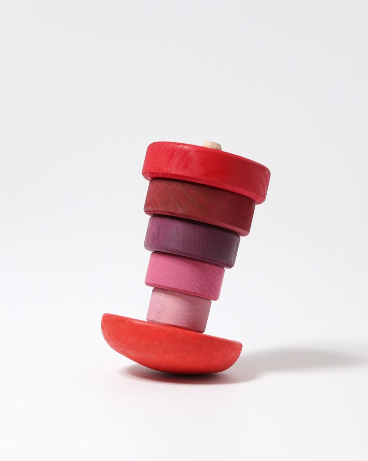 Stabletårn i Tre M/ Balansebrett – 13 cm | Wobbly Stacking Tower