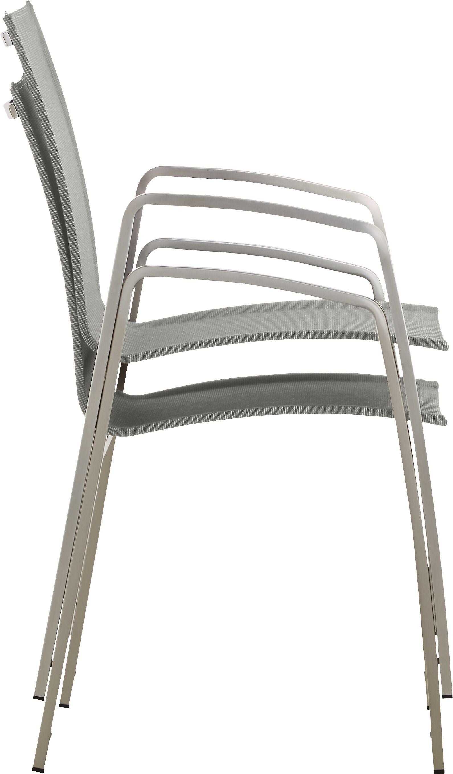 MALO Stuhl - Edelstahl / B: 54.0 cm x T: 53.0 cm x H: 87.0 cm